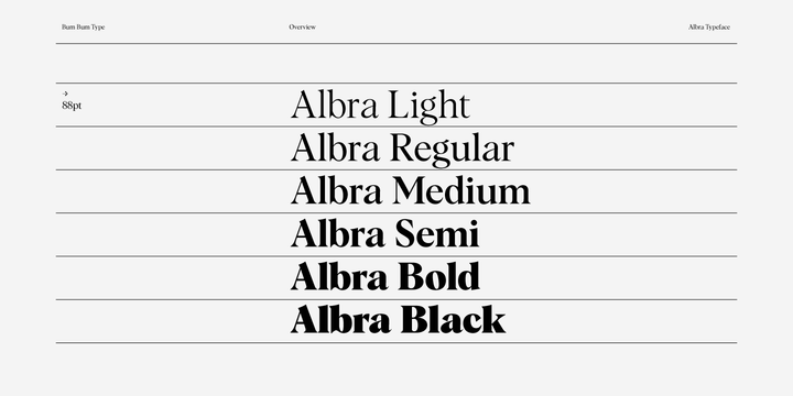 Albra Text Medium Font preview